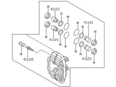 Nissan 41011-37P01 CALIPER-Brake LH