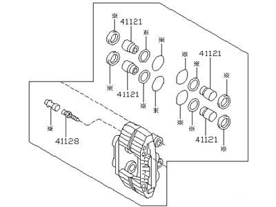 1990 Nissan 300ZX Brake Caliper - 41011-30P00