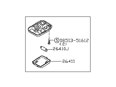 Nissan 26410-7S013 Lamp Assembly-Room