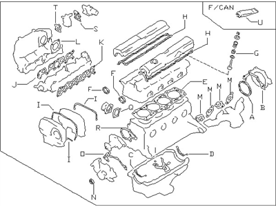 Nissan 10101-01Y85 Gasket Kit-Engine Repair