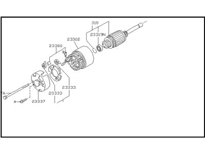 1993 Nissan Axxess Starter Motor - 23300-30R13