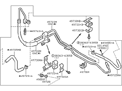 2004 Nissan 350Z Power Steering Hose - 49710-AM810