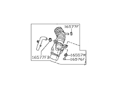 1999 Nissan Pathfinder Air Duct - 16576-0W010