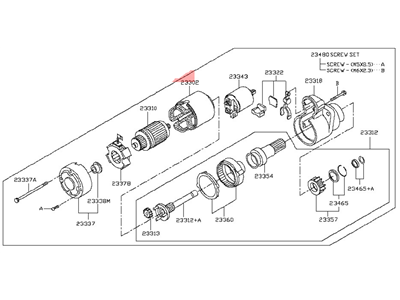 Nissan 23300-4AY0A Motor Assy-Starter