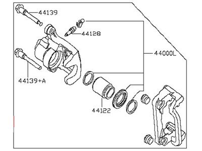 2019 Nissan Maxima Brake Caliper - 44001-JA01B