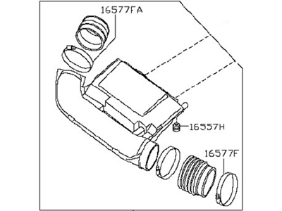 Nissan NV Air Duct - 16576-EZ30C