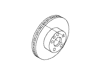 Nissan 43206-5HA0A Rotor-Disc Brake,Rear Axle