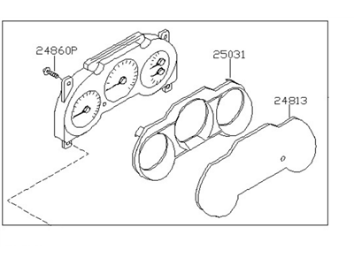 Nissan 24810-ZB008 Speedometer Instrument Cluster