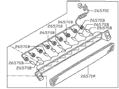 Nissan 26590-0W010 Lamp Assembly-Stop