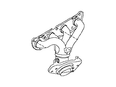 Nissan 14002-JA80A Exhaust Manifold With Catalytic Converter Passenger Side