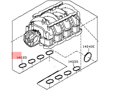 Nissan NV Intake Manifold - 14001-EZ30C
