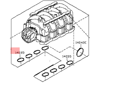 Nissan Titan Intake Manifold - 14001-EZ40B