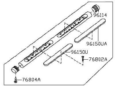 Nissan 96100-6GW7A Step Assy-Side,RH