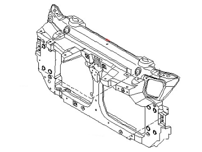 Nissan 62510-EV00B Support Assembly - Radiator Core, Center