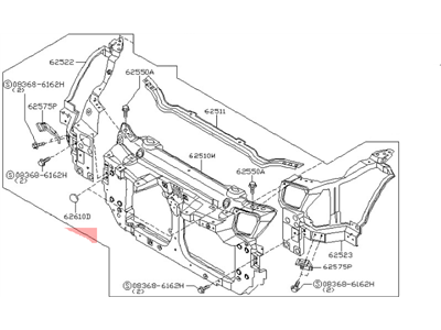 2005 Nissan 350Z Radiator Support - 62500-CD165