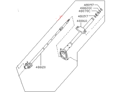 1991 Nissan Pathfinder Steering Column - 48805-92G75