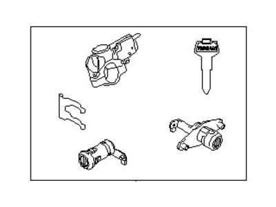 Nissan K9810-1M200 Key Set-Cylinder Lock