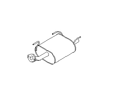 Nissan 20100-6Z900 Exhaust, Main Muffler Assembly