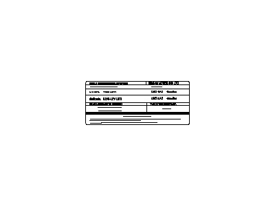 Nissan 14805-1VX0A Label-Emission Control