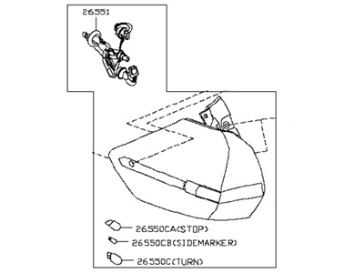 Nissan 26555-6FL0A Combination Lamp Assy-Rear,LH