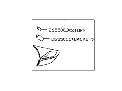 Nissan 26550-6FL5A Combination Lamp Assy-Rear,RH