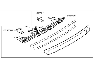 Nissan 26590-1EA1B Lamp Assembly-Stop