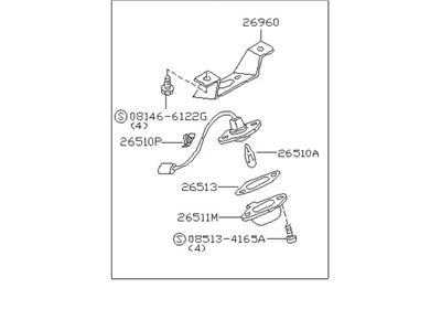 Nissan 26510-8B400 Lamp Assembly-License