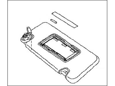 Nissan 96400-1ET1A Right Sun Visor Assembly