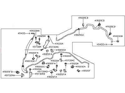 Nissan 49710-3JV0A Hose ASY Pump