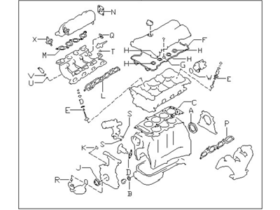 Nissan 11042-8J085 Gasket Kit Valve REGRIND