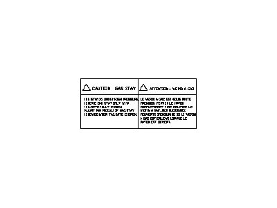 Nissan 93094-ZH00A Label Rear Body Gas Stay