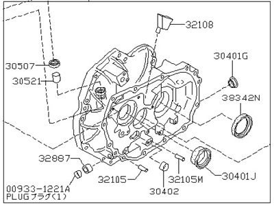 1984 Nissan Stanza Bellhousing - 30400-D0101