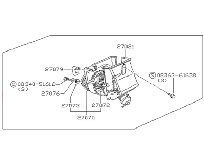 Nissan 27205-N8500 Blower Assembly