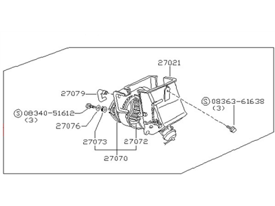 Nissan 27205-N8503 Blower-Heater