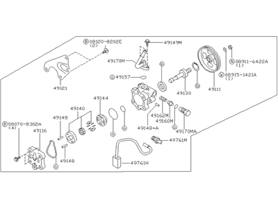 1998 Nissan Altima Power Steering Pump - 49110-9E005