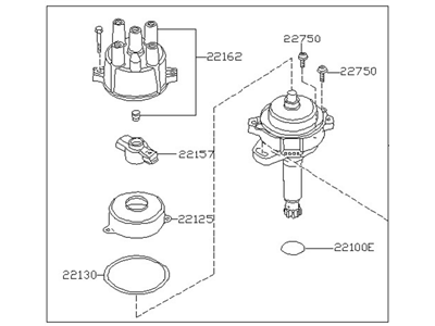 1994 Nissan 240SX Distributor - 22100-53F11