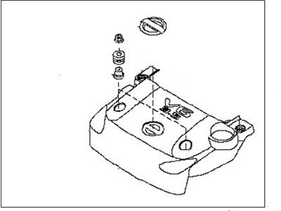 Nissan 14041-EV10A Ornament Assy-Engine Cover