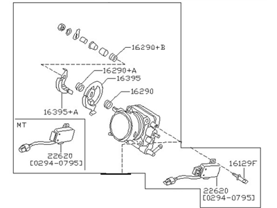 1995 Nissan 240SX Throttle Body - 16119-72F01