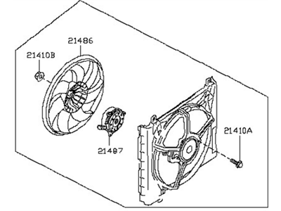 1989 Nissan Van A/C Condenser Fan - 21481-17C61