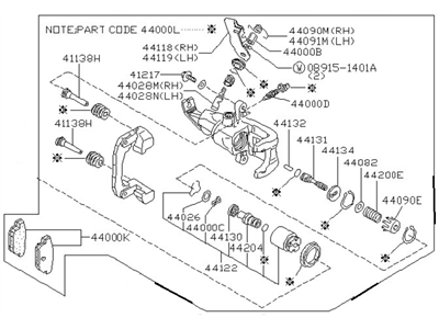 Nissan Datsun 810 Brake Caliper - 44001-04S90