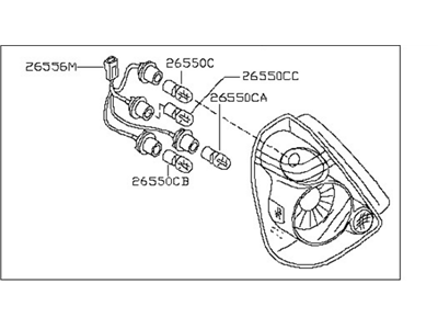 Nissan 26555-ZB725 Lamp Assembly-Rear Combination,LH