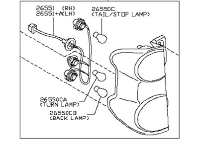 Nissan 26555-3LM0A Combination Lamp Assy-Rear,LH