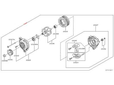 Nissan 23100-JK01A Alternator Compatible