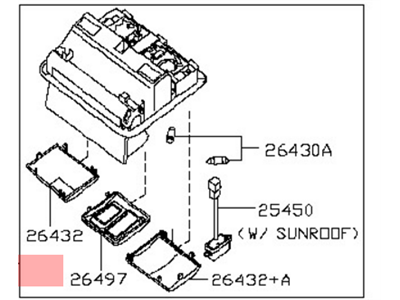 Nissan 26430-ZS11A Lamp Assembly-Map