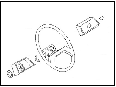 Nissan 48430-31F01 Steering Wheel Assembly W/O Pad Blue