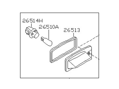 Nissan 26510-8J000 Lamp Assembly-Licence