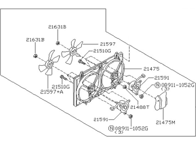 Nissan Maxima Radiator fan - 21481-8J000