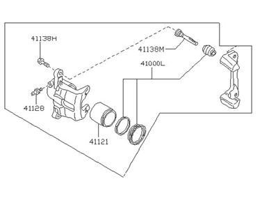 1983 Nissan Sentra Brake Caliper - 41011-16R91