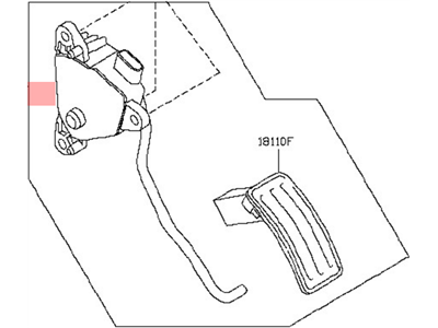 Nissan 18002-EZ20A Lever Complete-Accelerator W/Drum