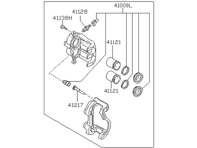 Nissan 41001-09G05 CALIPER-Brake RH